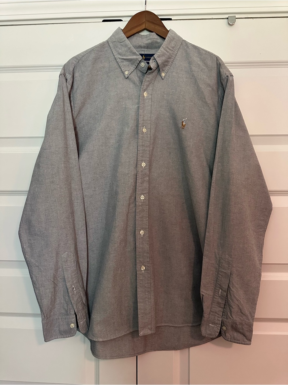 Ralph Lauren Classic Button-Down Oxford Shirt - Gray - XL